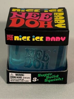 💙 [BRAND NEW] NEE DOH NICE CUBE SUPER SOLID SQUISH! BLUE VIRAL SQUISHY TOY 💙